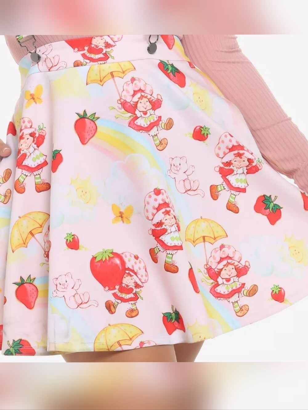 Strawberry Shortcake Print Circle Skirt